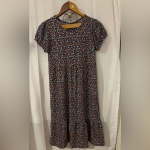 Wonder Nation Blue and Orange Ruffled Tiered Sundress